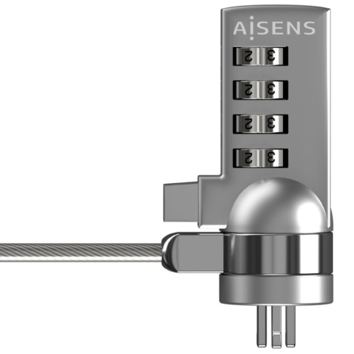 AISENS Cable de Seguridad con Cerradura de Combinación 1,5m Plata ASLK-D40N01-SL AISENS Cable de Seguridad con Cerradura de Combinación 1,5m Plata ASLK-D40N01-SL